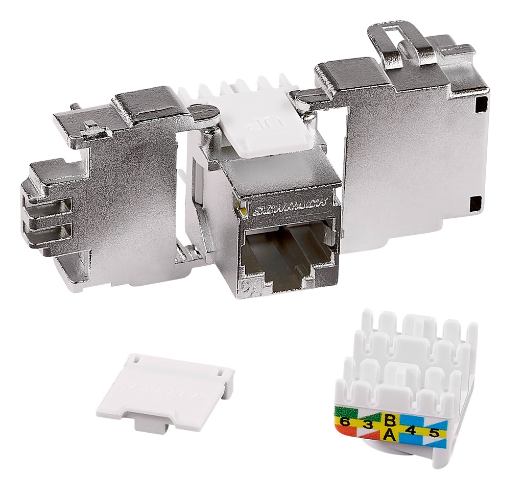 [SCH-HSEMRJ6GWA] TOOLLESS LINE Keystone RJ45 afgeschermd Cat.6a 10GB (SFA)