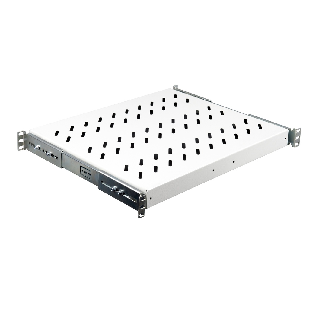 S-Rack Legbord 19" uitschuifbaar D=370 1HE RAL7035 grijs