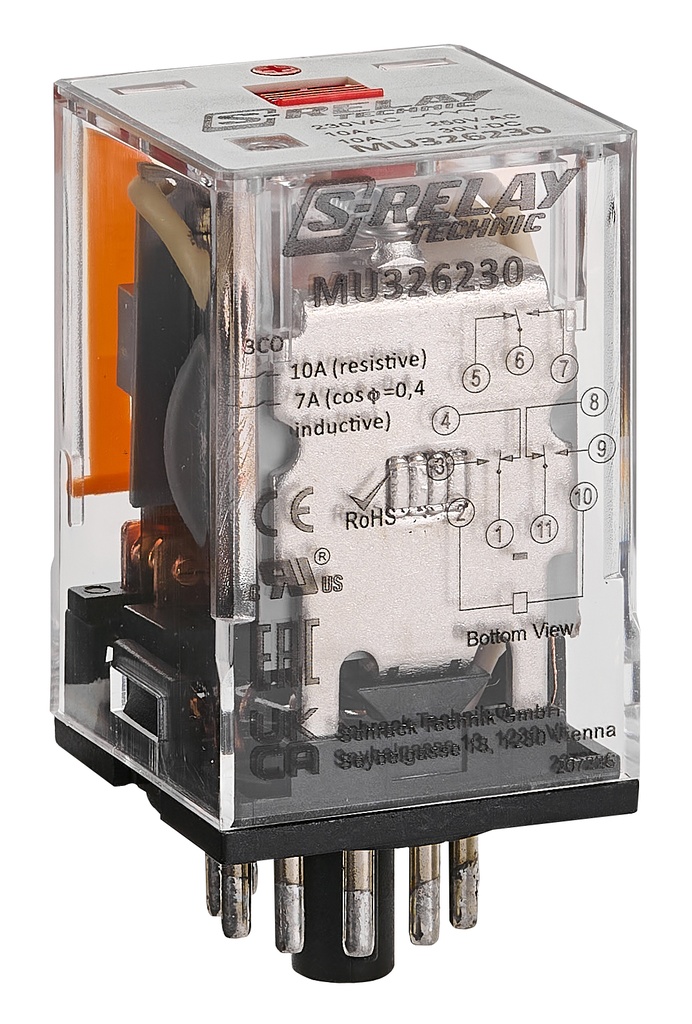 [SCH-MU326230] MU Relais 3 CO contacten 10A 230VAC 11PIN