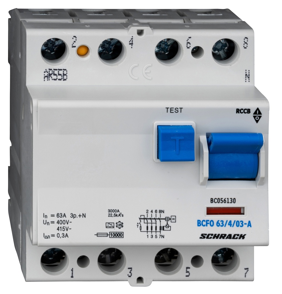 FI Differentieelschakelaar BCF0 63A 4P 300mA type A