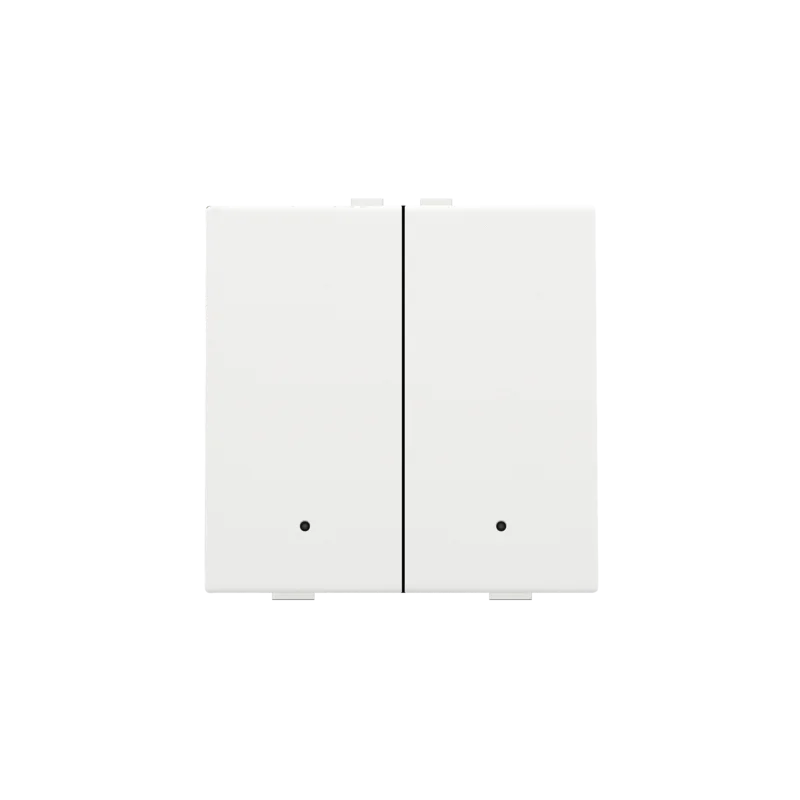 Tweevoudige drukknop met led voor Niko Home Control, white coated