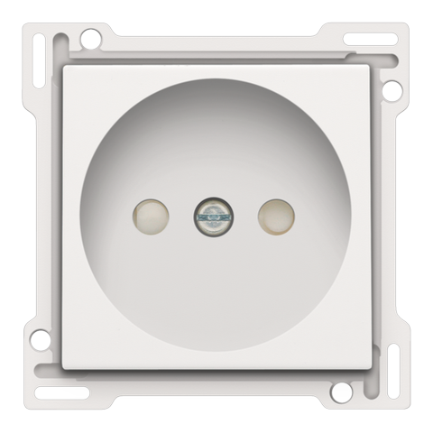 [NIK-101-66501] AFWERKINGSSET STOPCONTACT ZONDER AARDING, 21MM