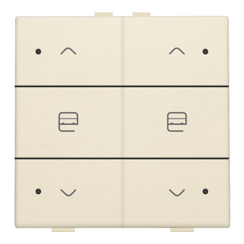 [NIK-100-52036] DUBBELE MOTORSTURINGSBEDIENING MET LED VOOR NIKO HOME CONTROL