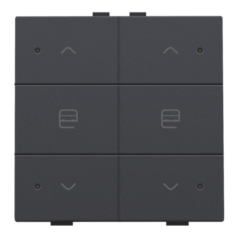 [NIK-122-52036] DUBBELE MOTORSTURINGSBEDIENING MET LED VOOR NIKO HOME CONTROL