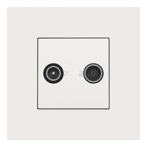 [NIK-154-69702] AFWERKINGSSET 2 ENKELVOUDIGE COAXAANSLUITINGEN VOOR TV/FM