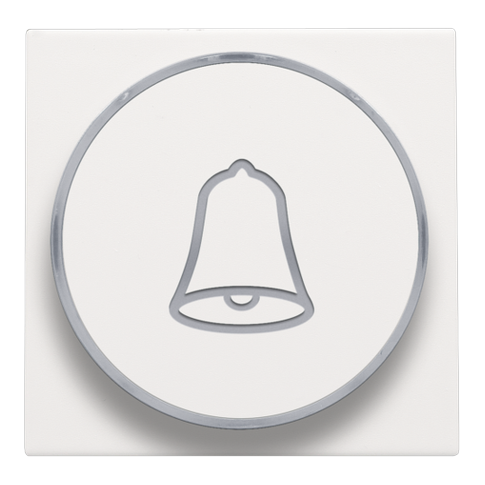 [NIK-154-64007] AFWERKINGSSET MET BELSYMBOOL VOOR DRUKKNOP 6A, E10-LAMPVOET