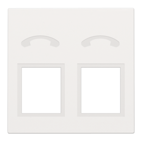 [NIK-154-69031] AFWERKINGSSET TELEFOONCONTACTDOOS MET 2 RJ11-CONTACTEN