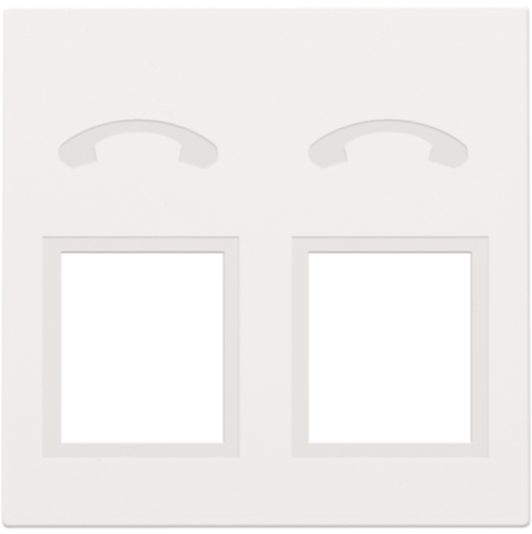 [NIK-154-69031] AFWERKINGSSET TELEFOONCONTACTDOOS MET 2 RJ11-CONTACTEN