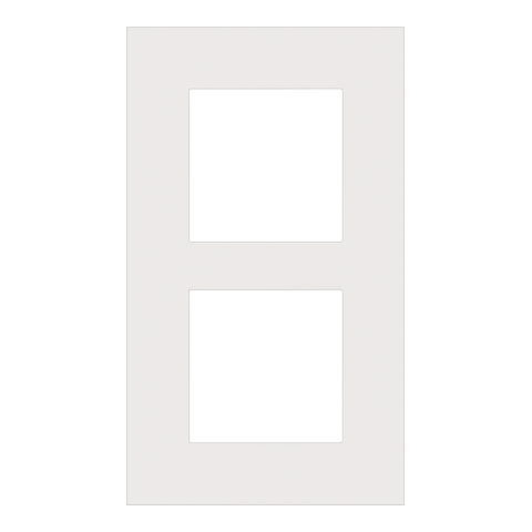 TWEEVOUDIGE AFDEKPLAAT MET 60MM CENTERAFSTAND, VERTICAAL