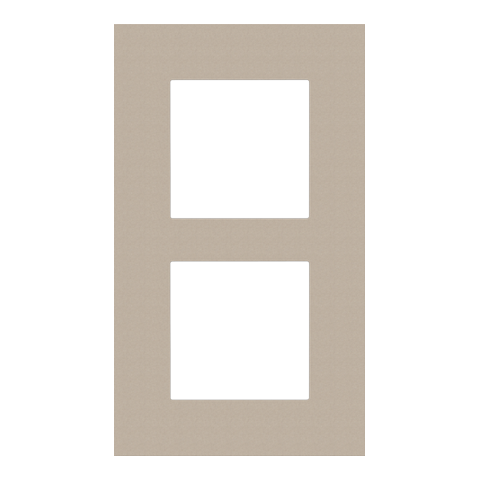 TWEEVOUDIGE AFDEKPLAAT MET 60MM CENTERAFSTAND, VERTICAAL