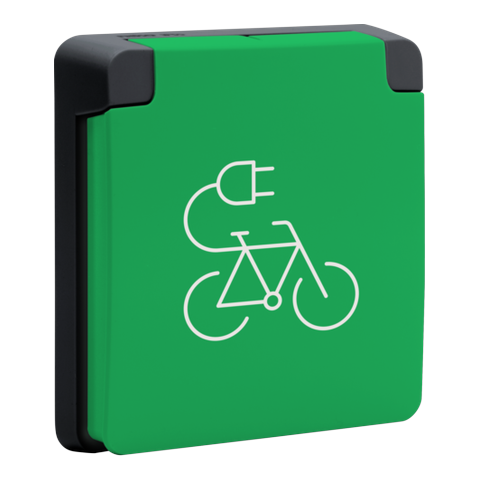 [NIK-761-36670] SPUITWATERDICHT FIETSOPLAADPUNT MET PENAARDE, SCHROEFKLEMMEN