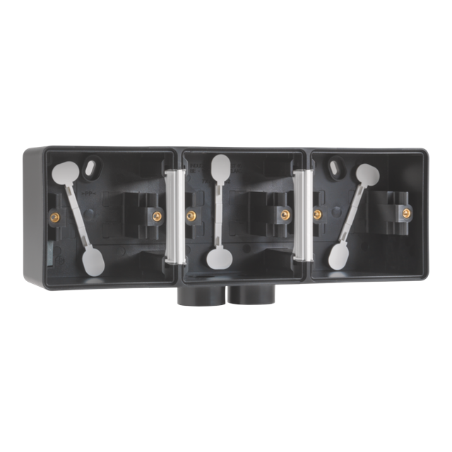 [NIK-761-84902] SPUITWATERDICHTE 3-VOUD. OPBOUWDOOS, 3 FUNCTIES, 2 M20-INGANGEN