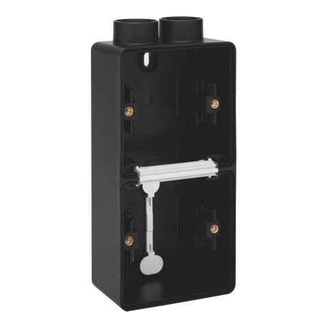 [NIK-761-84202] SPUITWATERDICHTE DUBBELE OPBOUWDOOS, 2 FUNCTIES, 2 M20-INGANGEN