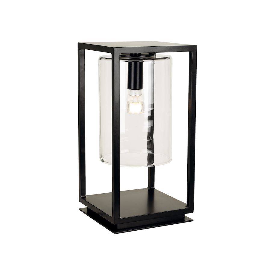 DOME GATE - ALUMINIUM POWDERCOATED BLACK/AMBER GLASS