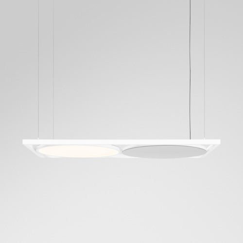 [MDL-13750263] Geometry Suspended Adjustable 672x1288 2x LED 3000K DE White Structure - Silver Chrome