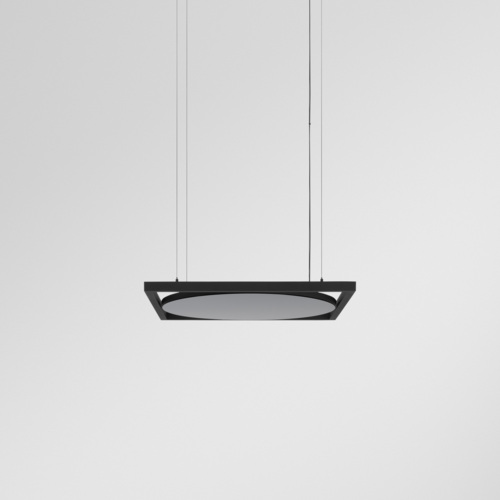 Geometry Suspended Adjustable 672x672 1x LED 3000K DE Black Structure - Black Chrome