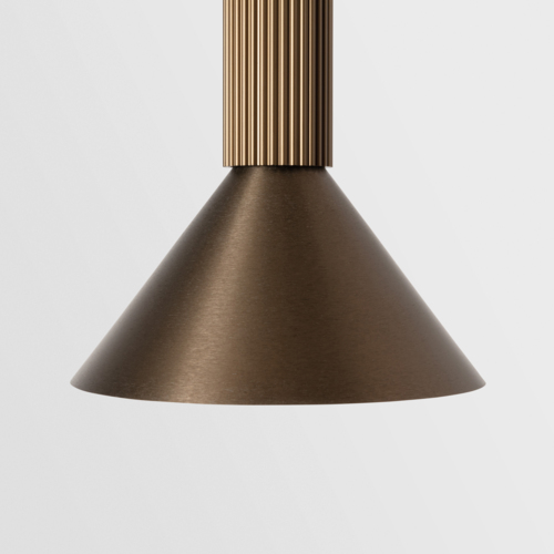 Extruded Suspended 46 300 1x LED 2700K Flood DE Bronze Anodised - Bronze Brushed Anodised