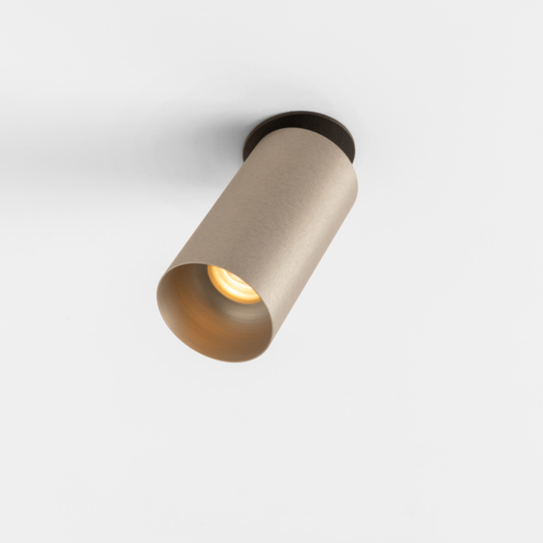 Minude Semi-Recessed Adjustable 45 1x LED 2700K Medium DE Silver Bronze Brushed Anodised