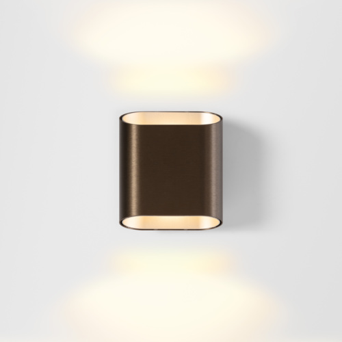 [MDL-12590299] Trapz Wall Up/Down 2x LED 2700K Trailing Edge DI Bronze Brushed Anodised - Aluminium Anodised