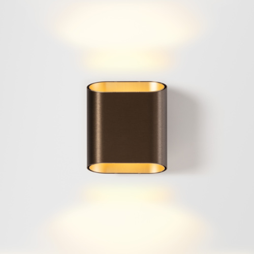 [MDL-12590211] Trapz Wall Up/Down 2x LED 2700K Trailing Edge DI Bronze Brushed Anodised - Champagne Anodised