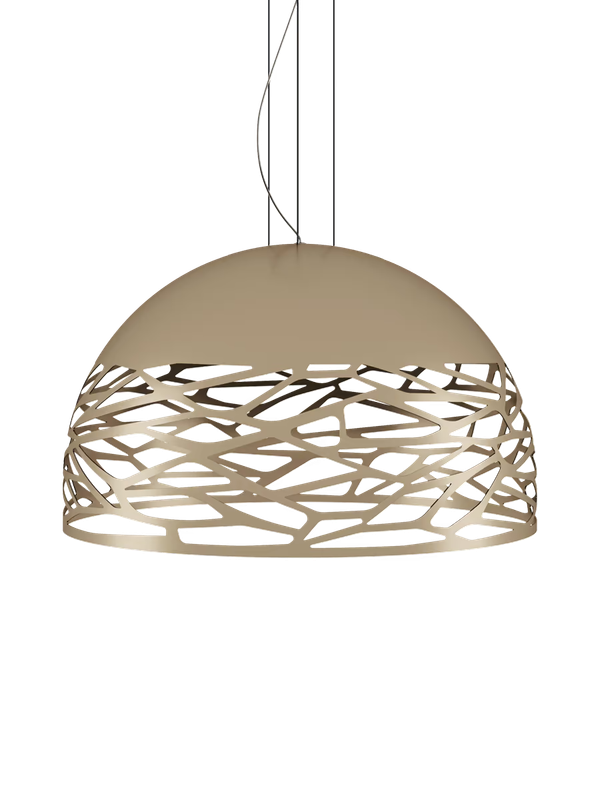 [LOD-14128 4500] KELLY SUSPENSION LARGE DOME ø 80CM MATT CHAMPAGNE CE