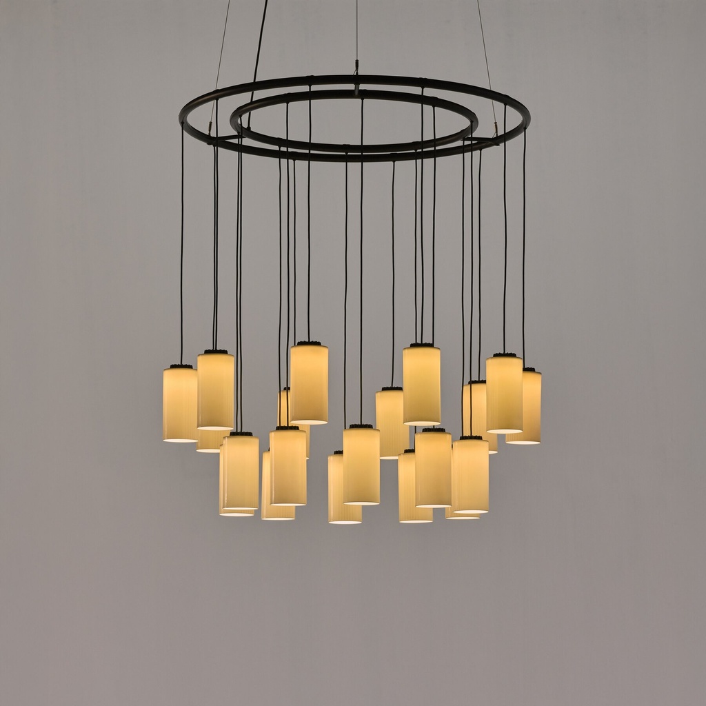 [SNC-CIHPA01D] Cirio Chandelier: Lampshade: White porcelain. Dimming: DALI.