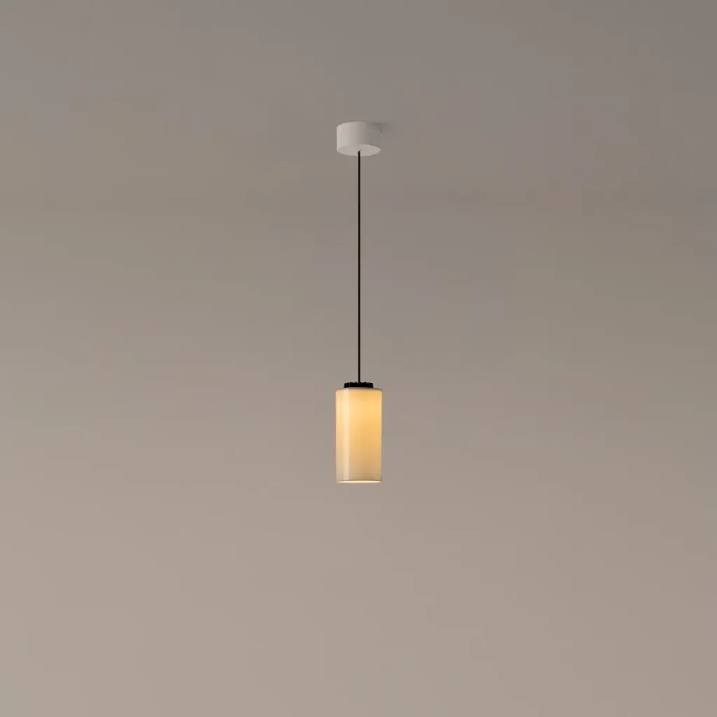Cirio Simple: Lampshade: White porcelain. Circular metal canopy: White surface (not dimmable). LED c