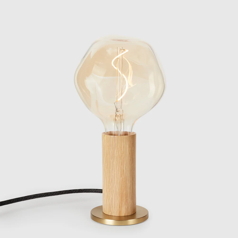 Oak Knuckle Table Lamp with Voronoi-I EU