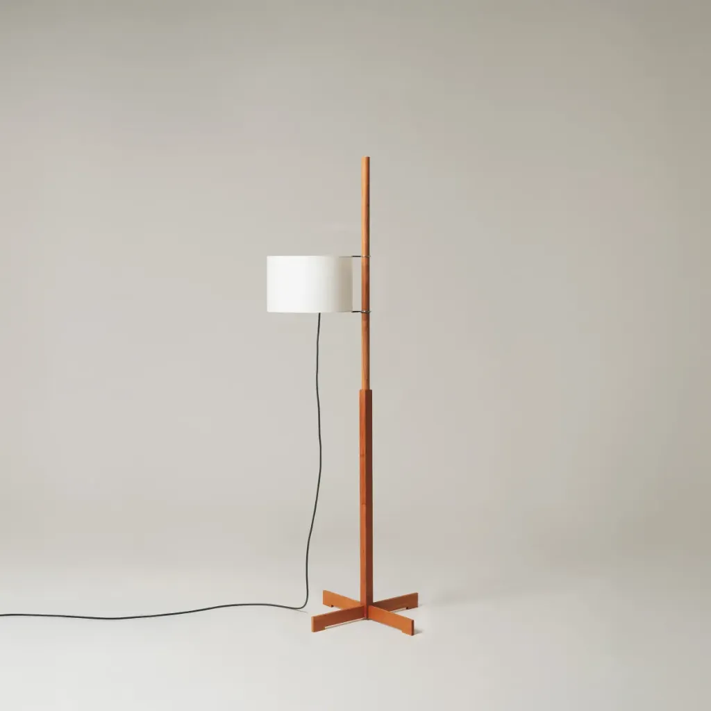 TMM: Wood structure: Cherry. Parchment lampshade: White.