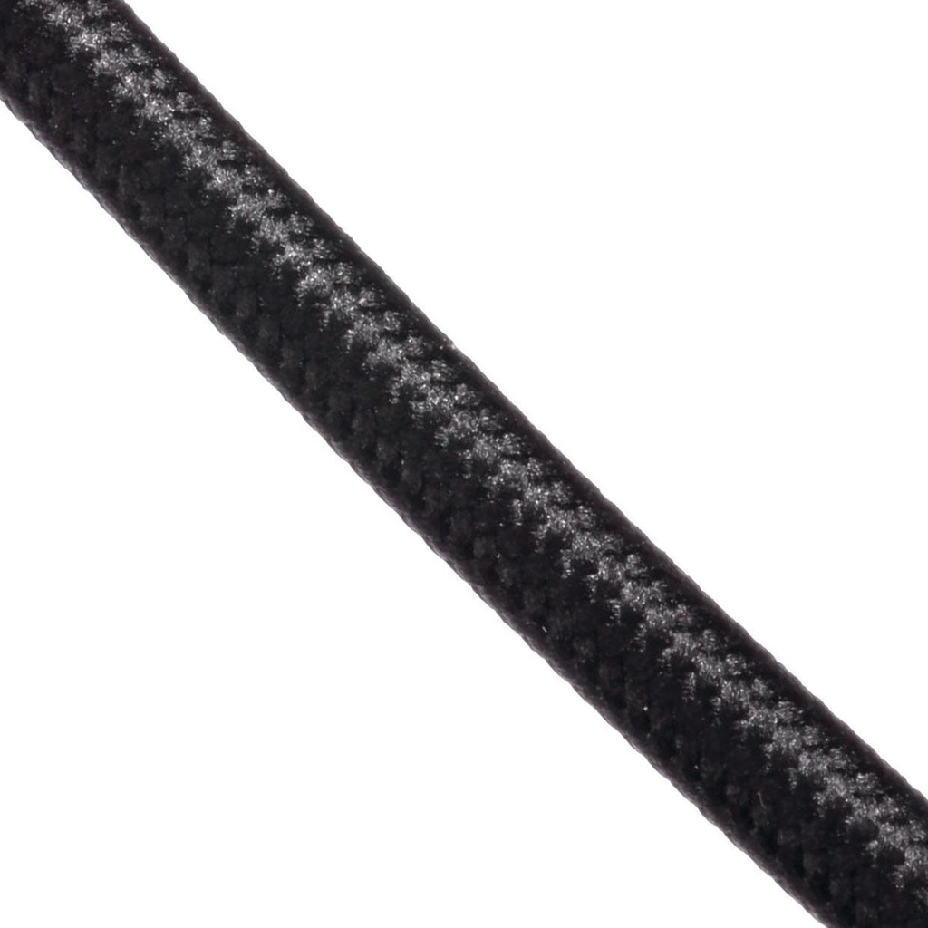 CABLE kabel - textielkabel 3x0,75 /m black