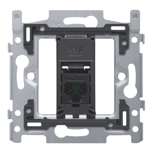 [NIK-170-65251] 1 RJ45-AANSLUITING UTP CAT. 5E, VLAK, 60X71, SCHROEF