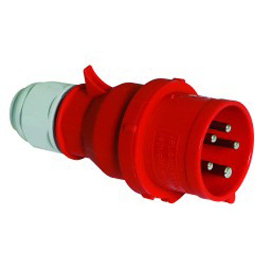 [DEM-227] cee fasenwender 32A 3P+ N+T 400V IP44, Quick-Connect + Multi Grip