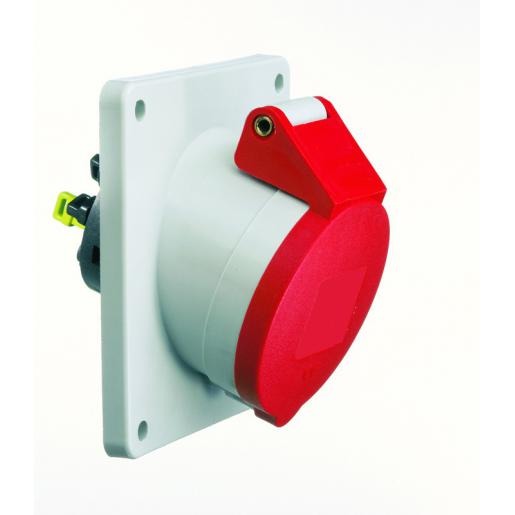 [DEM-12801] inbouw cee stopcontact 32A 3P+N+A 400V IP44 quick-connect
