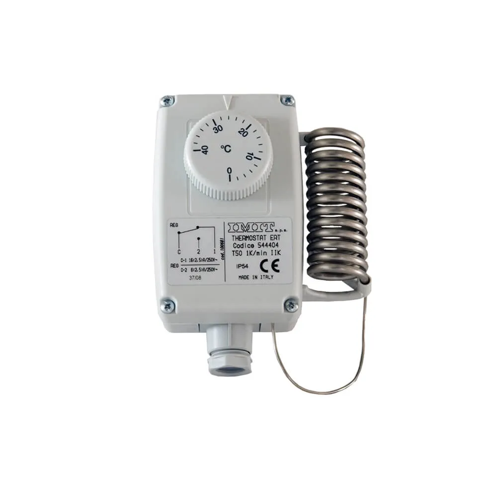 Thermostat, watertight -5/+35°C, joined IP54 Spiral sensor IMIT ERT