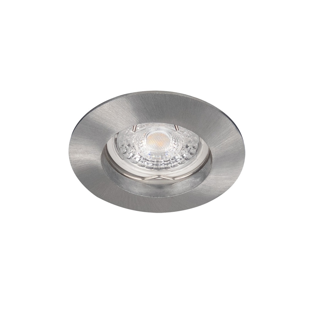[UNI-2303] Spot BE BETTER ring GU10 rond vast, alu geborsteld IP20
