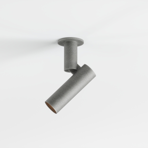 Passage Semi-Recessed Adjustable 40 1x LED 2700K Medium DE Aluminium Tumbled