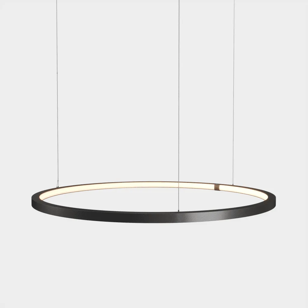 [JAM-HA.100.CI.BL] hall-O Ø100cm 60W suspension lamp circle black