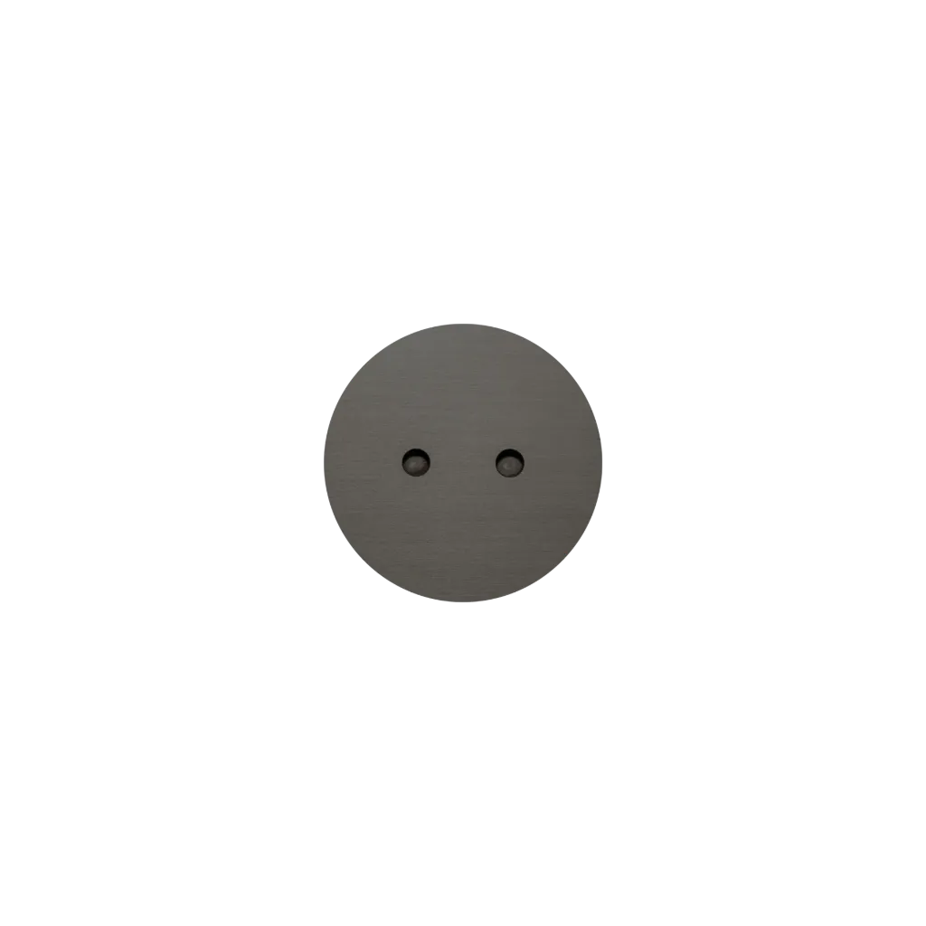 [RND-8800-2550] floor box cover plate - Ø60, brushed canon de fusil dark