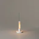 Sylvestrina, Transparent Pyrex glass lampshade. White translucent diffuser. Glossy