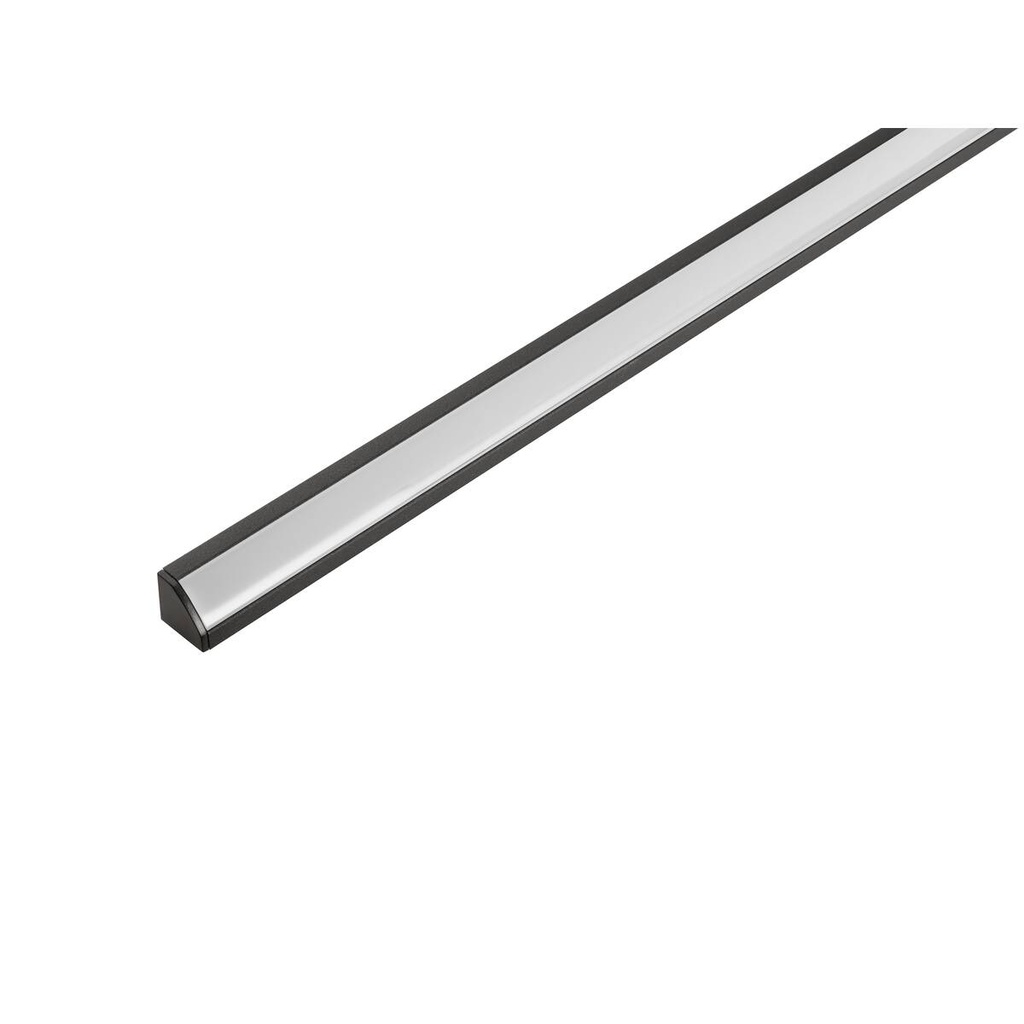 LEDSTRIP PROFIEL HOEKIG S zwart