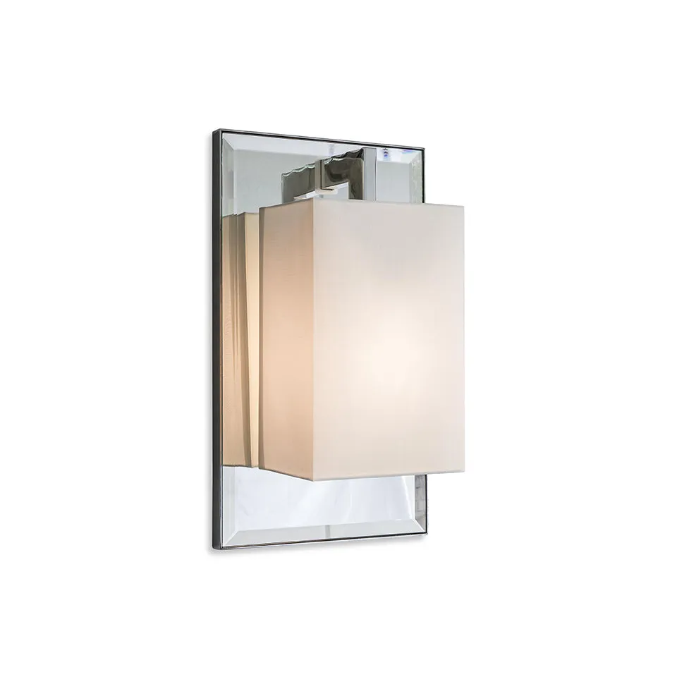 Polished nickel with bevelled mirror White cotton 800