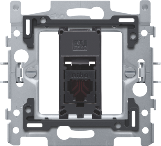 [NIK-170-65113] 1 RJ11-AANSLUITING UTP, VLAK, INC. INBOUWRAAM, KLAUWBEVESTIGING