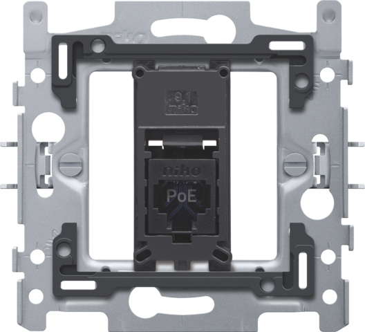1 RJ45-AANSLUITING UTP CAT6, POE++, VLAK, 60X71, KLAUW