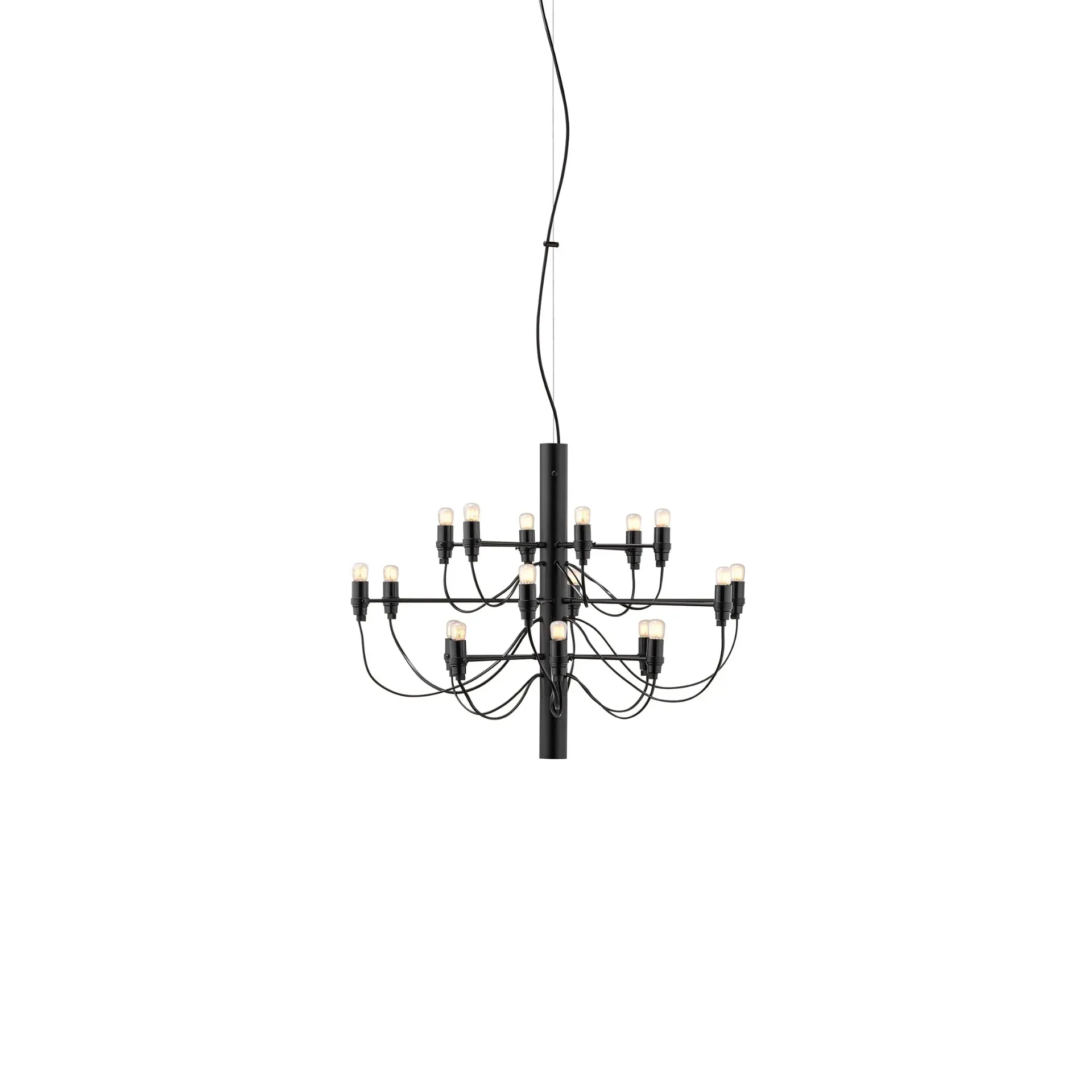 [FLO-A1351031] 2097/18 W/FROSTED BULBS EU MT BLK