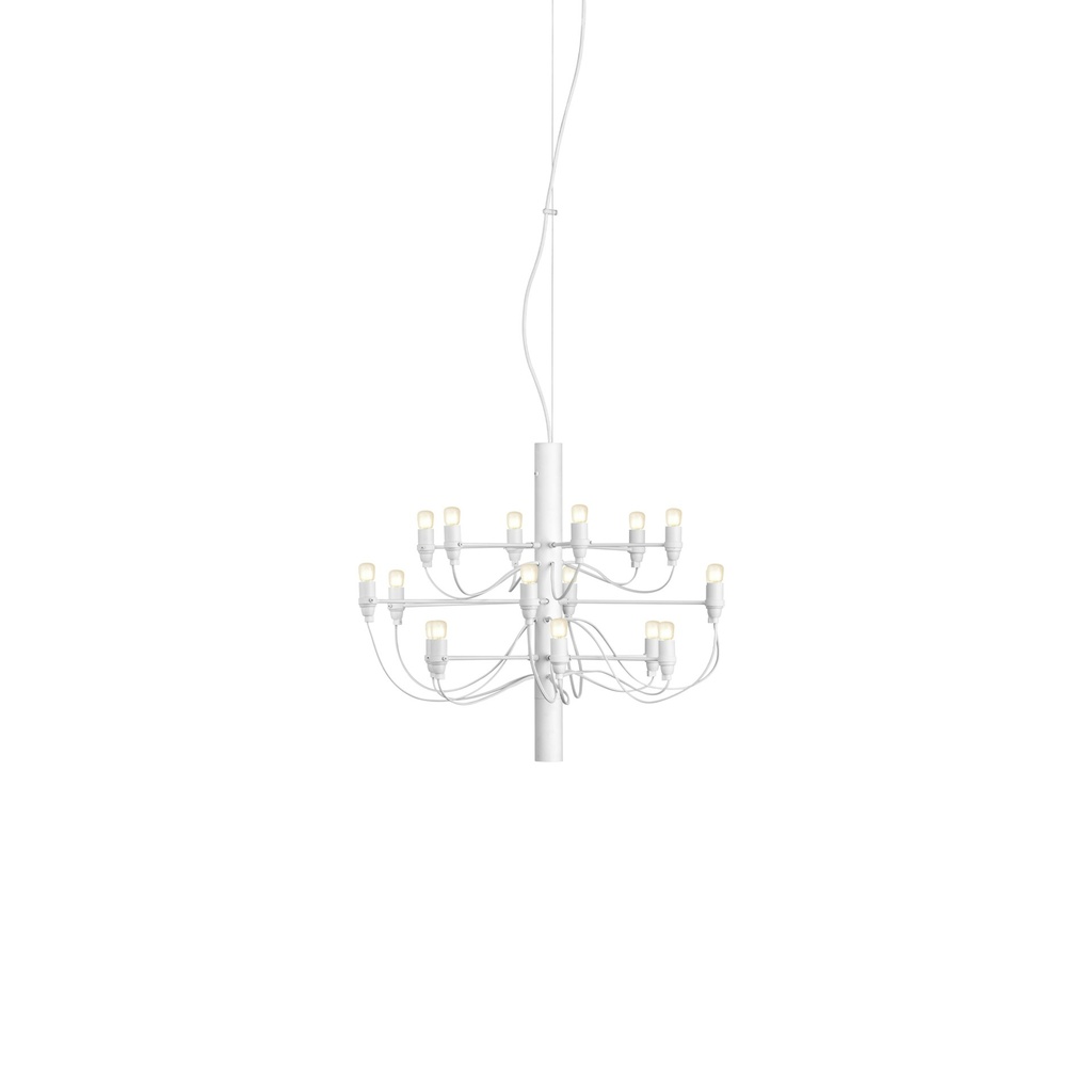[FLO-A1351009] 2097/18 W/FROSTED BULBS EU MT WHT