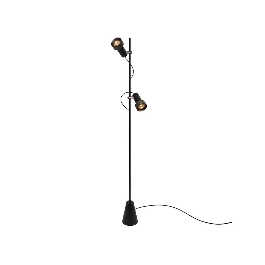 2Thirty-Floor 2 with honeycomb with EU-plug BLACK base + BLACK frame + BLACK rod + GUNMETAL swivel +