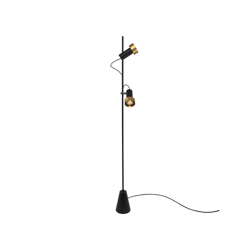 2Thirty-Floor 2 with honeycomb with EU-plug BLACK base + BLACK frame + BLACK rod + GUNMETAL swivel +