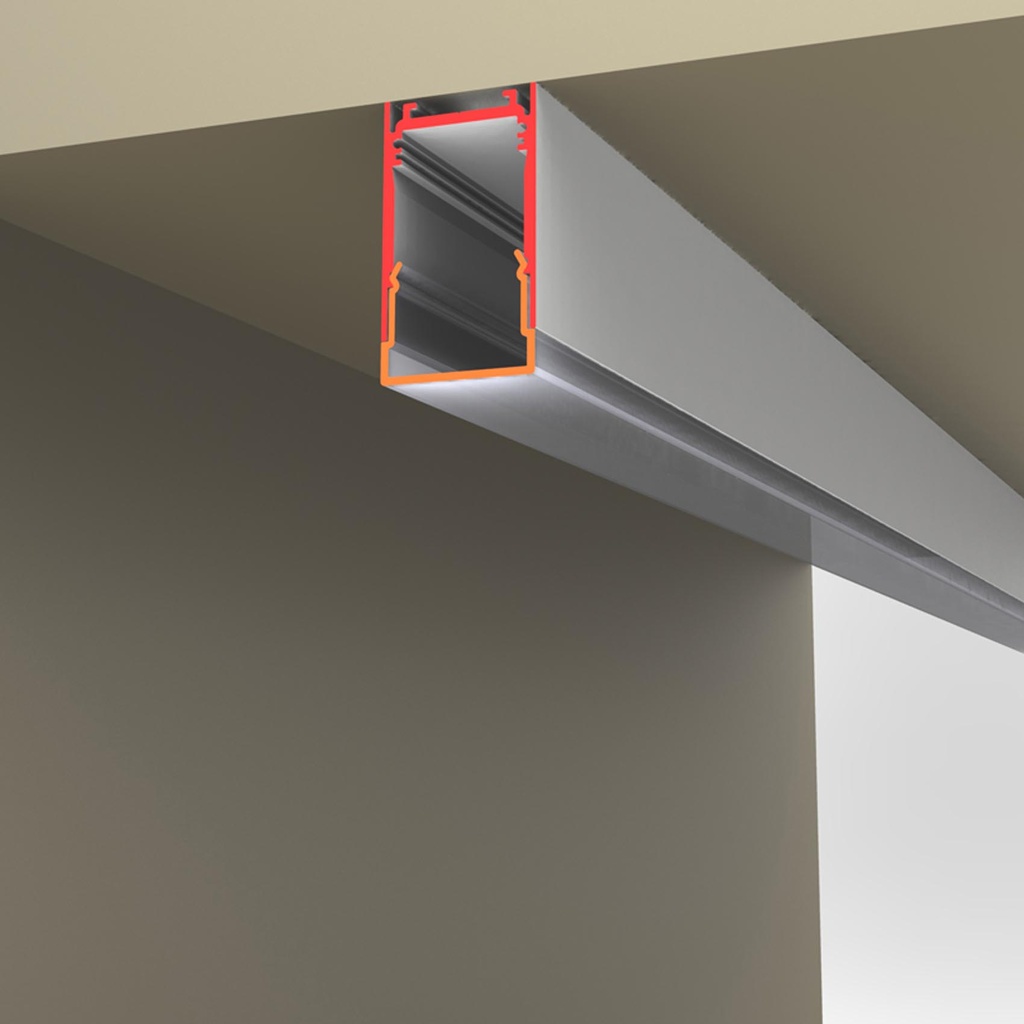 2U Profile /m Textured Black