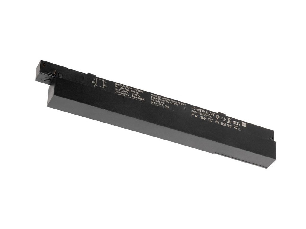 [SLV-1008382] 48V SYSTEEM, Intrack leddriver, 48VDC, 200 W, DALI Draadloos geïntegreerde Casambi naar DALI module,