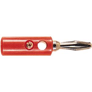 4mm mannelijke banaanstekker - Rood - Zijschroef en zijdelingse ingang-100 st